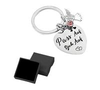 1 Stück Schutzengel-Schlüsselanhänger, 1 Stück Geschenkbox, Glücksbringer-Schlüsselanhänger, Herz-Schlüsselanhänger, Edelstahl-Schlüsselanhänger, Schlüsselanhänger Für Sicheres Fahren