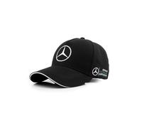 (1 Stück, schwarz) Mercedes Benz bestickte Auto-Sport-Baseballkappe, verstellbar, Freizeitkappe für