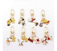 1 Stück Snoopy Cartoon Schlüsselanhänger für Frauen, Paar, süßes kleines Geschenk, Legierung Schlüsselanhänger, Hängedekoration, Schlüsselring, Schulr