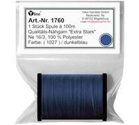 1 Stück Spule a. 100m Qualitäts - Nähgarn, Extra-Stark, Farb-Nr.1027 dunkel blau, Ne 16/3, 100% Polyester für die Nähmaschine Garn, (0,06 € / m), 1760