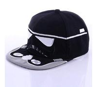1 Stück Stern WARS Sturmtruppler Baseball Kappe - Schwarz & Weiß atmungsaktiver Sonnenhut mit flachem Schirm, leichtes Design für Unisex, für Outdoor-
