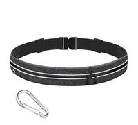 1 Stück Stretch-Hüfttasche Mit 1 Karabinerschnalle, Sportgürtel, Fitness-Hüfttasche, Laufen, Jogging-Hüfttasche, Handy-Laufgürtel, Reisebrieftasche, Verstellbarer Hüftgurt (Hanfgrau)