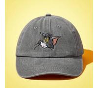 1 Stück Süße Basics TOM & JERRY bestickte Cartoon Figur Baseball Kappe, Unisex, geeignet für Freizeitbekleidung