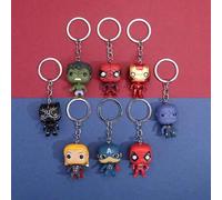 1 Stück Superheld Chibi PVC Figuren Schlüsselanhänger Set, 3D Figuren Schlüsselanhänger, Thor, Thanos, Große Größe Anhänger, Geeignet für Autoschlüsse