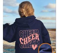 1 Stück Thermisch gefütterter Sweatshirt mit Herz-Muster für Tween Mädchen, Kleidung für Schüler, geeignet als Langarm-Top für Herbst/Winter