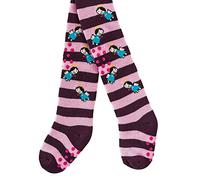 1 STÜCK Thermo Krabbel-Strumpfhose für Babys und Kleinkinder Vollfrotteegefüttert mit ABS-Druck CH-5769 (74-80, Schutzengelchen (Lila-Rosa))