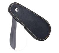 1 Stück tragbarer kleiner Schuhlöffel aus Metall, kompakter Reiseschuhlöffel aus Edelstahl, faltbarer Mini-Schuhlöffel, praktischer Schuhhelfer für Männer und Frauen (Schwarz)