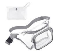 1 Stück Transparente Hüfttasche Und 1 Stück Transparente Geldbörse, Outdoor-Sport-Hüfttasche, Reisetasche, Tragbare Geldbörse, Modische Aufbewahrungstasche, Trageaccessoire