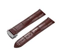 1 Stück Uhrenarmband mit Bambusstreifenmuster, 19-20-21-22 mm, for X Swatch, Damen und Herren, Faltschließe(Brown,21mmSilver Buckle)