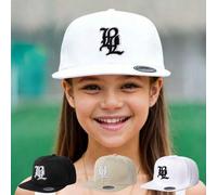 1 Stück Unisex Gothic Buchstabe B bestickte Flache Krempe Baseball Kappe, verstellbar, Outdoor Sonnenschutz Lässig Hut, geeignet für Jungen und Mädche