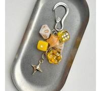 1 Stück Unisex handgefertigter Würfel Schlüsselanhänger, personalisiertes Subkultur Y2K Accessoire, farblich abgesetzter Taschenbaumler