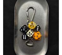 1 Stück Unisex handgemachter Fate Würfel Schlüsselanhänger, einzigartiges Subkultur Y2K Stil Accessoire, zweifarbiger Taschendeko
