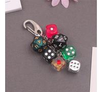 1 Stück unisex handgemachter Würfel Schlüsselanhänger, einzigartiges Subkultur Y2K Accessoire, Kontrastfarben Taschenanhänger, Autoschmuck, Geschenk f