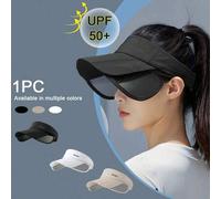 1 Stück verstellbare Krempe Outdoor Sport Lässig Sonnenhut für Frauen, atmungsaktiver Sonnenschutz mit breiter Krempe Sport Reit Kappe