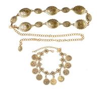 1 Stück Vintage-Taillenkette Und 1 Stück Vintage-Armband, Modische Metall-Taillenkette, Damen-Taillenkette, Bekleidungszubehör, Vintage-Schmuck, Kleid-Taillenkette, Hemd-Taillenkette