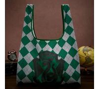 1 Stück wiederverwendbare Schlangen-Argyle Tragetasche, grün kariertes Muster Einkaufstasche, faltbares Design mit großer Kapazität, leicht & tragbar