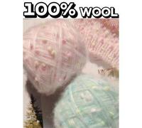 1 Stück Wolle, Wollegarn, Häkeln, Garn, handgefärbtes Woll-Mohair-Garn mit süßen Punkten Stricknadeln, Nerz-Garn mit weißen Sprenkeln gestrickter Scha