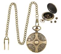 1 Stück Würfel-Taschenuhr, Taschenuhr Mit Zahnradgravur, Taschenuhrengehäuse Mit Kette, Vintage-Taschenuhr-Zubehör, Taschenuhr-Geschenk, Taschenuhr-Würfelspiel