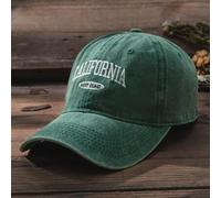 1 Stück Y2K Bestickter Kalifornien West Coast Gewaschenener Baseballcap, geeignet für Outdoor-Sport, Sonnenschutz, täglichen Pendlerverkehr, Sommer, S