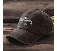 1 Stück Y2K Stil bestickter "California West Coast" gewaschener Baseball Kappe, Sonnenschutzkappe für Outdoor-Sport, täglichen Pendlerverkehr, Hallowe