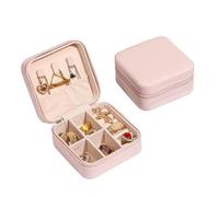 1 Stücke Tragbare Schmuck Aufbewahrungsbox Organizer Display Reise Schmuck Reißverschluss Fall Box Ohrringe Halskette Ringe Schmuckschatulle