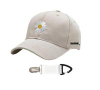 1-Teilige Baseballmütze Und 1-Stück-Hutclip, Daisy Sun Hut, Trendige Baseballkappe, Anti-Lost-Hutclip, Sonnenschutz Im Freien.