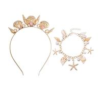 1 -Teiliges Perlenschalen -Stirnband Und 1 Stück Armband, Marine -Element -Schmuck, Kleidungszubehör, Kreativer Schmuck, Accessoires Für Frauen.