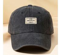 1 Unisex Outdoor Modische Einstellbare Waschbar Baseball Kappe Mit Hellgrau Tuch Label Straße