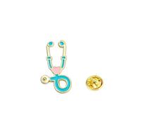 1 x Anstecknadel mit Herz-Stethoskop, Emaille, niedliches Krankenschwester-Abzeichen-Zubehör, ideales Geschenk für Krankenschwestern, Uniform, Dekoration, medizinisches Urlaubsgeschenk