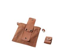 1 x faltbare Futtertasche aus Segeltuch, Bushcraft-Tasche, Aufbewahrungstasche, einfaches Umschleifen von Gürteltaschen für Camping, Wandern, coffee, 9.0*10.0*3.7