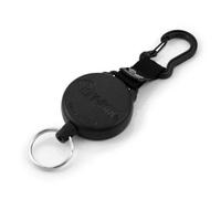 1 x Key-Bak Ausweisjojo mit Karabiner und Schlüsselring Schlüsselanhänger Karabinerhaken mit stabilem Kevlarseil