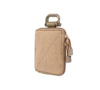 1 x lässige Herren-Münzgeldbörse, tragbar, Mini-Geldmünztasche, Schlüsselhalter, Hüfttasche, rund, kleines Etui, Reißverschluss, Geldbörse, Khaki, 1 Stück, Einheitsgröße