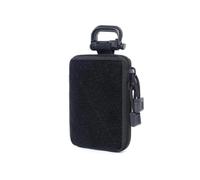 1 x lässige Herren-Münzgeldbörse, tragbar, Mini-Geldmünztasche, Schlüsselhalter, Hüfttasche, rund, kleines Etui, Reißverschluss, Geldbörse, Schwarz 1 Stück, Einheitsgröße