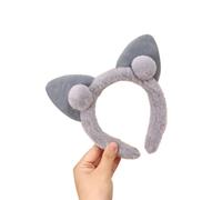 1 x niedliches Katzenohren-Plüsch-Stirnband, Gesichtswäsche, Prinzessinnen-Haarnadel, Haarschmuck (1 Stück)