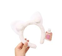 1 x niedliches Katzenohren-Plüsch-Stirnband, Gesichtswäsche, Prinzessinnen-Haarnadel, Haarschmuck (1 Stück)