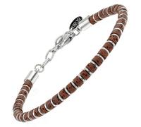 10:10 Armband für Herren und Damen, Lava und Häma, 4 mm, verstellbar, Edelstahl, mit Geschenkbox, hergestellt in Italien, Regolabile, Stein Edelstahl, Kein Edelstein