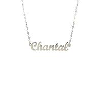 10:10 Damen-Halskette mit Namen, personalisierbar, aus hypoallergenem Edelstahl, Damenschmuck mit Name, poliert, dünne Kette, verstellbar, hergestellt in Italien, Regolabile, Edelstahl, Kein Edelstein