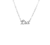 10:10 Damen-Halskette mit Namen, personalisierbar, aus hypoallergenem Edelstahl, Damenschmuck mit Name, poliert, dünne Kette, verstellbar, hergestellt in Italien, Regolabile, Edelstahl, Kein Edelstein