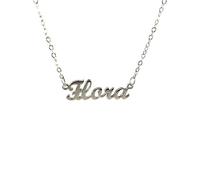 10:10 Damen-Halskette mit Namen, personalisierbar, aus hypoallergenem Edelstahl, Damenschmuck mit Name, poliert, dünne Kette, verstellbar, hergestellt in Italien, Regolabile, Edelstahl, Kein Edelstein