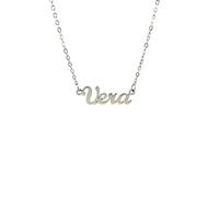 10:10 Damen-Halskette mit Namen, personalisierbar, aus hypoallergenem Edelstahl, Damenschmuck mit Name, poliert, dünne Kette, verstellbar, hergestellt in Italien, Regolabile, Edelstahl, Kein Edelstein