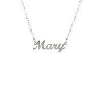 10:10 Damen-Halskette mit Namen, personalisierbar, aus hypoallergenem Edelstahl, Damenschmuck mit Name, poliert, dünne Kette, verstellbar, hergestellt in Italien, Regolabile, Edelstahl, Kein Edelstein