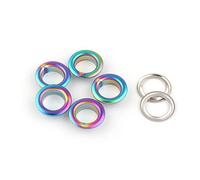 10/13 mm Regenbogen-Metallösen mit Unterlegscheiben, Messing-Öse für Segeltuch, Kleidung, Gurtband, Lederhandwerk, Schuhe, Geldbörsen-Zubehör, 10 mm, 50 Stück