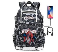 (10) 18 Zoll Super Hero Spider Man USB-Laptop-Rucksack für junge Studenten - große Kapazität für Reisen