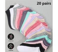 10/20 Paar zufällige mehrfarbige Knöchelsocken, Damensocken, geeignet für alle Jahreszeiten, lässig und modisch, lässig und vielseitig. 40 Stücke/30 S