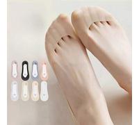 10/6/1 Paar Sommerdünne seidige rutschfeste Low-Cut Bootsocken für Frauen, unsichtbares Design geeignet für High Heels, farblich gemischte Kombination