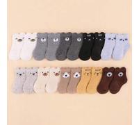 10/6 Paar süße Bären Ohr Baby Kurzsocken, Kleinkind Socken für Jungen und Mädchen, Frühchen Socken Trainings Socken Baby Zubehör, geeignet für den täg