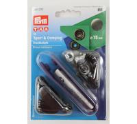 10 Druckknöpfe "Sport und Camping"ø 15mm schwarz