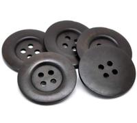 Handarbeit-Lieblingsladen 12 große Holzknöpfe Kaffeebraun braun - 50mm - 4-Loch Mantelknöpfe Bastelknöpfe Knöpfe Holzknopf jackenknöpfe zum annähen nähen basteln