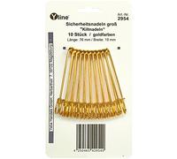 10 Kiltnadeln 76 mm, goldfarben, Maxi Sicherheitsnadeln groß, Kilt Nadel Nadeln, 2954