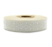 10 Meter 20 mm cremefarbenes und weißes Jacquard-Band, gewebt, keltischer Knoten, Rollen, Borte, bestickt, Handwerk, Kleidung, Kurzwaren, Basteln, Dekoration, mittelalterliche Nähte, 20271-V1